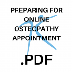 prpearing for Online Osteopathy. Remote telehealth service. 